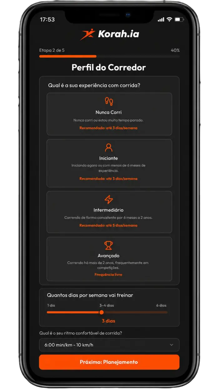 1. Perfil do Corredor